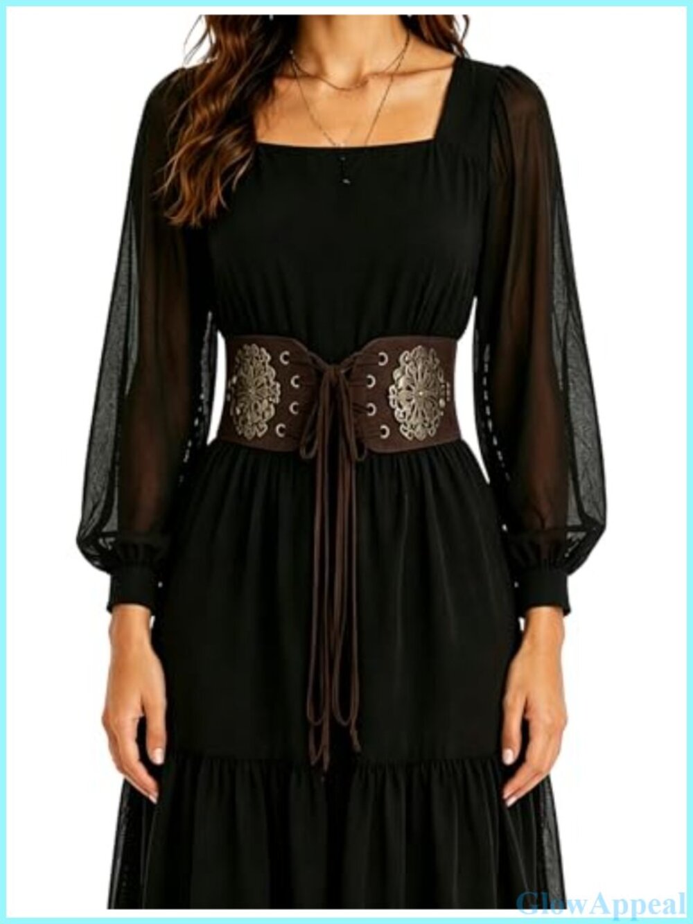 Faux Leather Corset Belt Waist Cincher Lace Up Renaissance Costume